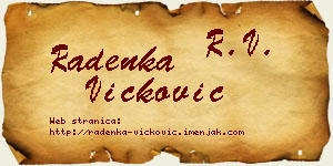 Radenka Vicković vizit kartica